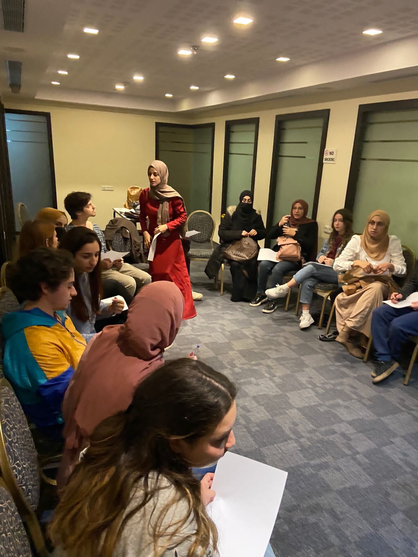 A group of women at the Al Qasemi Academic College