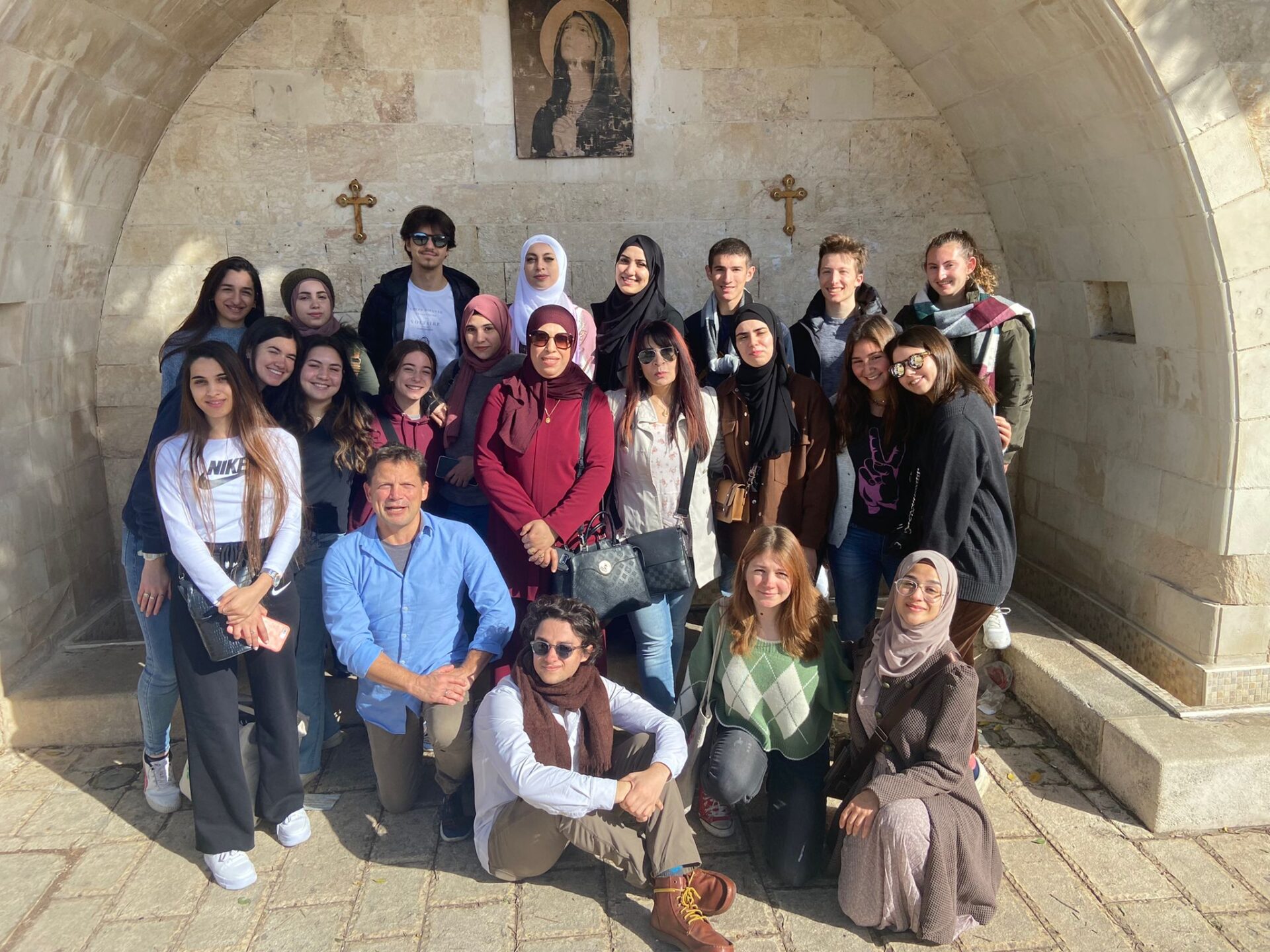 A group of people posing for a picture